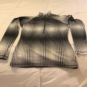 Ladies Nike half zip athletic top. Black, grey and white. Worn twice.